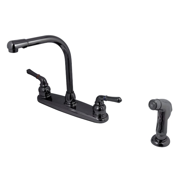 NB750SP Water Onyx Centerset Kitchen Faucet, Black Stainless Steel